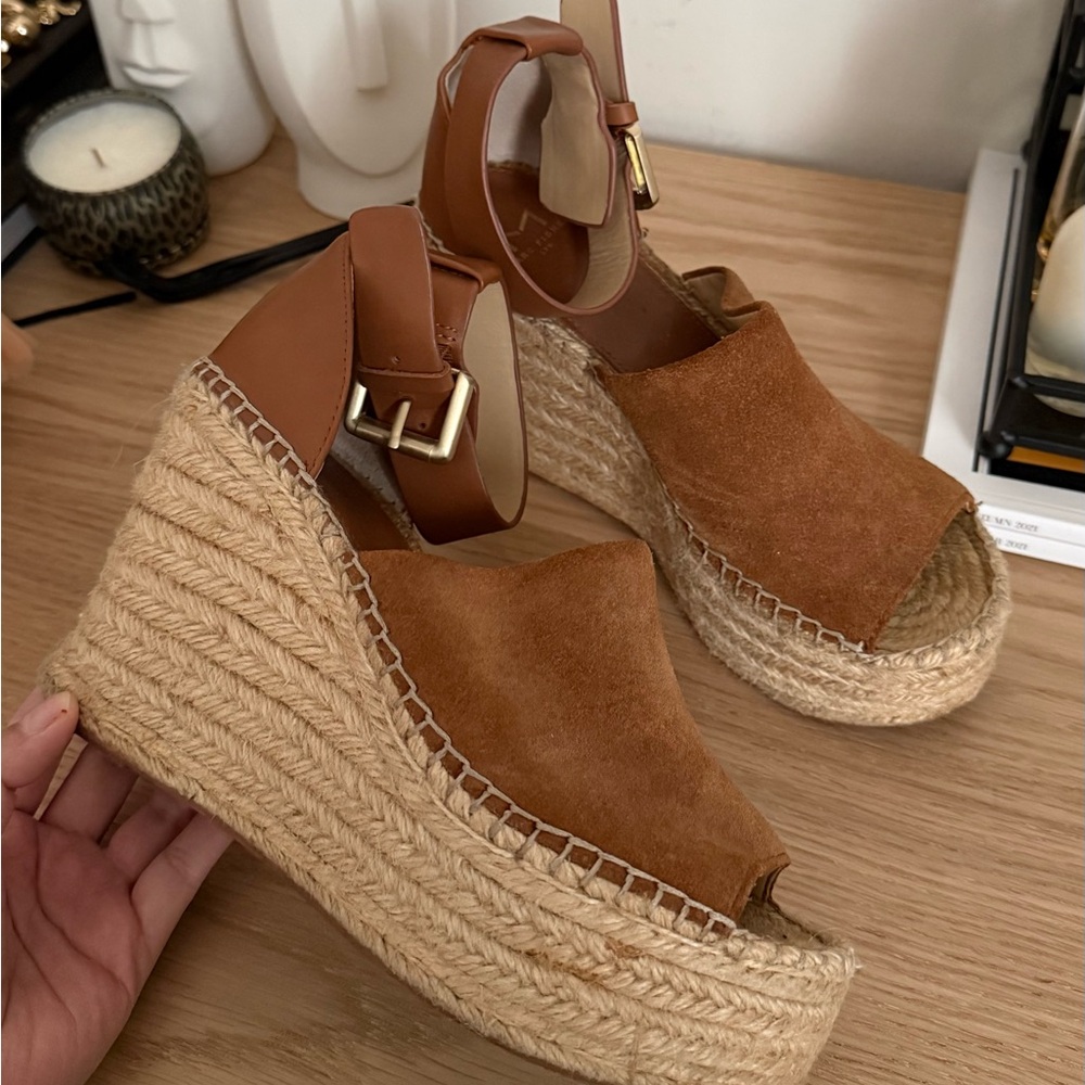 Marc Fisher Suede Espadrille Wedges